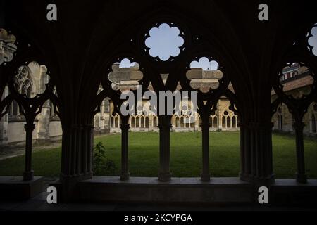 The cloister of the Saint Mary cathedral is pictured in Bayonne, France on July 11, 2021. (Photo by Emmanuele Contini/NurPhoto) Stock Photo