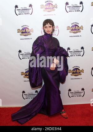 Miami, United States Of America. 04th Nov, 2022. HOLLYWOOD, FL - NOV 4: Zoë Bleu Sidel is seen on the red carpet for The 37th Fort Lauderdale International Film Festival at Seminole Hard Rock Hotel & Casino in Hollywood, Florida on November 04, 2022 (Photo by Alberto E. Tamargo/Sipa USA) Credit: Sipa USA/Alamy Live News Stock Photo