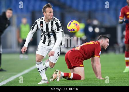 Arthur of FC Juventus during the Serie A match between AS Roma and FC Juventus at Stadio Olimpico, Rome, Italy on 9 January 2022. (Photo by Giuseppe Maffia/NurPhoto) Stock Photo