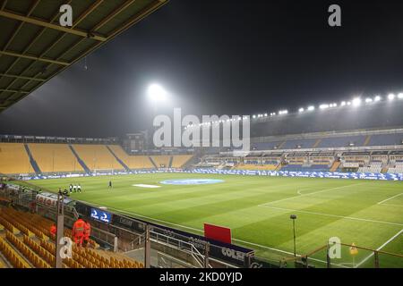 A general view of the stadium before the Serie B match between Parma Calcio and Frosinone Calcio at Ennio Tardini on January 21, 2022 in Parma, Italy. (Photo by Luca Amedeo Bizzarri/LiveMedia/NurPhoto) Stock Photo