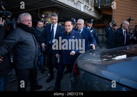 FILE PHOTO - Italian Former premier Silvio Berlusconi withdrew from the race for Italy's presidency on Saturday, he said in a statement. In the file image: Former Italian premier and leader of centre-right Forza Italia (FI) party Silvio Berlusconi arrives in L'Aquila, Italy, on January 26, 2019. (Photo by Manuel Romano/NurPhoto) Stock Photo