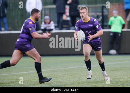 NEWCASTLE UPON TYNE, UK. JAN 23RD Connor Bailey of Newcastle Thunder in action during the Friendly match between Newcastle Thunder and Wigan Warriors at Kingston Park, Newcastle on Saturday 22nd January 2022. (Photo by Chris Lishman/MI News/NurPhoto) Stock Photo