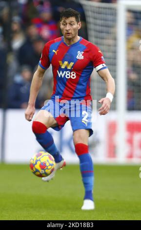 Crystal Palace's Joel Ward during Premier League between Crystal Palace and Liverpool at Selhurst Park Stadium, London on 23rd January , 2022 (Photo by Action Foto Sport/NurPhoto) Stock Photo