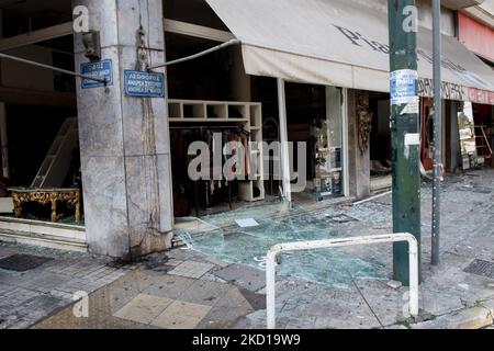 Gas explosion that caused many destructions in buildings and shops in ...