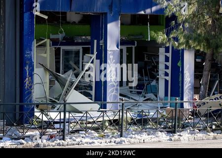 Gas explosion that caused many destructions in buildings and shops in ...