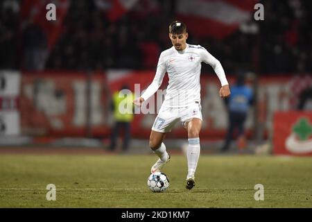 Iulian Cristea during the Romania Liga 1 , Round 23, football match between Dinamo Bucharest and FCSB, played in Bucharest, Romania, Sunday 30 January 2022. (Photo by Alex Nicodim/NurPhoto) Stock Photo