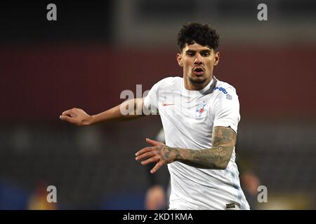 Florinel Coman during the Romania Liga 1 , Round 23, football match between Dinamo Bucharest and FCSB, played in Bucharest, Romania, Sunday 30 January 2022. (Photo by Alex Nicodim/NurPhoto) Stock Photo