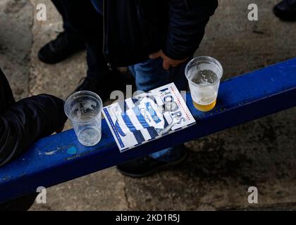 London, UK. 05th Nov, 2022. 5th November 2022; The Kiyan Prince Foundation Stadium, London, England; English Football League Championship Football, Queen Park Rangers versus West Bromwich Albion; QPR match programme alongside refreshments Credit: Action Plus Sports Images/Alamy Live News Stock Photo