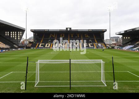 General view inside the City Ground ahead of kick-off of the during the Vanarama National League match between Notts County and Grimsby Town at Meadow Lane, Nottingham on Saturday 5th February 2022. (Photo by Jon Hobley/MI News/NurPhoto) Stock Photo