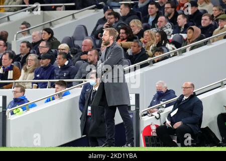 Brighton Manager Graham Potter during the FA Cup match between Tottenham Hotspur and Brighton and Hove Albion at the Tottenham Hotspur Stadium, London on Saturday 5th February 2022. (Photo by Jon Bromley/MI News/NurPhoto) Stock Photo