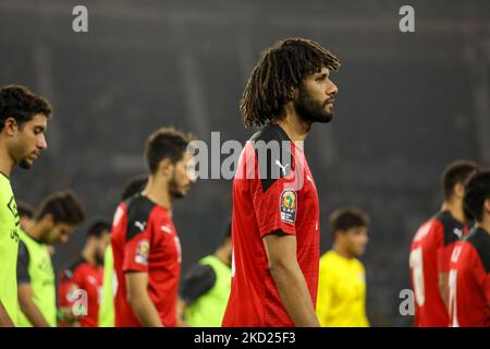 Sadness of Egypt team after the 2021 Africa Cup of Nations final soccer match between Senegal and Egypt at the Paul Biya 'Olembe' Stadium, Yaounde, Cameroon 06 February 2022. (Photo by Ayman Aref/NurPhoto) Stock Photo