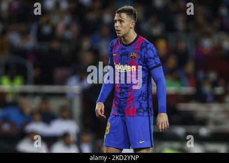 Nico Gonzalez of FC Barcelona during the La Liga match between FC Barcelona  and Rayo Vallecano played at Camp Nou Stadium on April 24, 2022 in  Barcelona, Spain. (Photo by Sergio Ruiz /