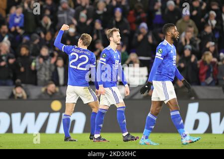 Kiernan Dewsbury-Hall #22 of Leicester City during the game Stock