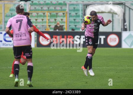 Roberto Crivello during the Serie C match between Palermo FC and Bari, at  the Renzo Barbera stadium in Palermo. The Palermo players played with the  commemorative shirt of centenary of Club. Italy