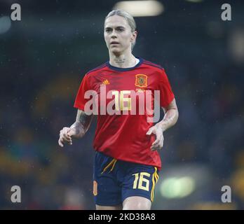 Maria Pilar Leon (Andrea Pereira) (Barcelona)of Spain during Arnold Clark Cup between England Women and Spain at Carrow Road, Norwich on 20th February 2022 (Photo by Action Foto Sport/NurPhoto) Stock Photo