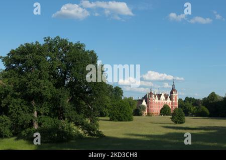 castle Muskau and park,Bad Muskau, Germany Stock Photo