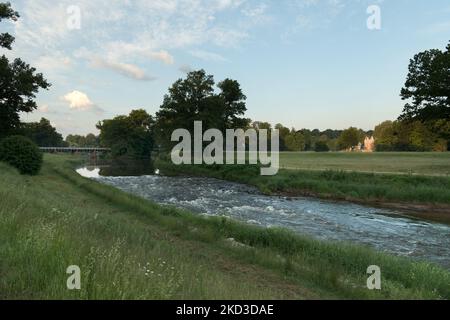 castle Muskau and park,Bad Muskau, Germany Stock Photo