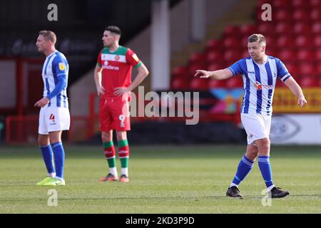Nicky Featherstone of Hartlepool United gestures during the Sky Bet League 2 match between Walsall and Hartlepool United at the Banks' Stadium, Walsall on Saturday 26th February 2022. (Photo by James Holyoak/MI News/NurPhoto)