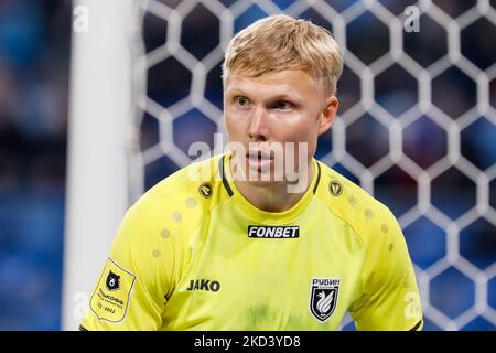 Yury Dyupin of Rubin looks on during the Russian Premier League match between FC Zenit Saint Petersburg and FC Rubin Kazan on February 28, 2022 at Gazprom Arena in Saint Petersburg, Russia. (Photo by Mike Kireev/NurPhoto) Stock Photo