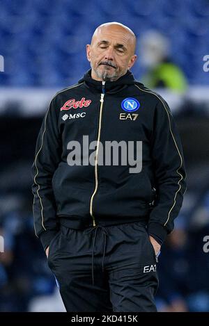 Luciano Spalletti manager of SSC Napoli lsduring the Serie A match between SS Lazio and SSC Napoli at Stadio Olimpico, Rome, Italy on 27 February 2022. (Photo by Giuseppe Maffia/NurPhoto) Stock Photo