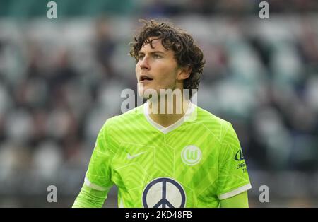 Jonas Wind of VfL Wolfsburg during Wolfsburg vs Union Berlin, Bundesliga, at Volkswagen Arena, Wolfsburg, Germany on March 5, 2022. (Photo by Ulrik Pedersen/NurPhoto) Stock Photo