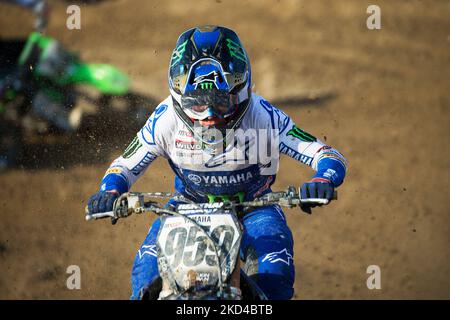 959 MAXIME RENAUX (Monster Energy Yamaha Factory MxGp Team) during the 2022 FIM MXGP Motocross World Championship in Mantova, Italy during the Motocross MXGP of Lombardia (ITA) on March 06, 2022 at the Tazio Nuvolari circuit in Mantova, Italy (Photo by Valerio Origo/LiveMedia/NurPhoto) Stock Photo