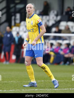 Louise Quinn of Birmingham City Women during Barclays FA Women's Super League between Arsenal Women and Birmingham City Women at Meadow Park, Borehamwoodn, UK on 06th March 2022 (Photo by Action Foto Sport/NurPhoto) Stock Photo