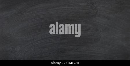 Chalk rubbed out on blackboard, blank chalkboard background Stock Photo