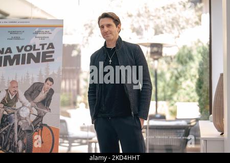 Giampaolo Morelli attends 'C'era Una Volta Un Crimine' Photocall at Hotel Le Meridien Visconti on March 07, 2022 in Rome, Italy. (Photo by Luca Carlino/NurPhoto) Stock Photo