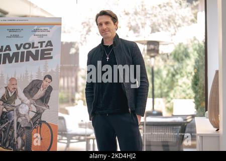 Giampaolo Morelli attends 'C'era Una Volta Un Crimine' Photocall at Hotel Le Meridien Visconti on March 07, 2022 in Rome, Italy. (Photo by Luca Carlino/NurPhoto) Stock Photo