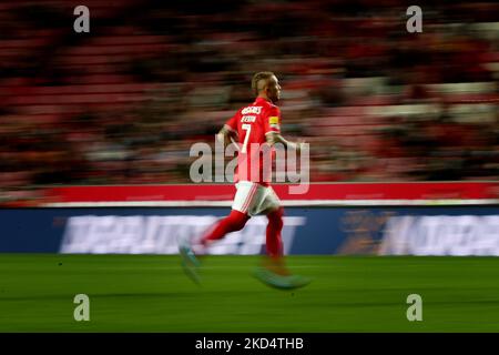 Everton of SL Benfica in action during the Portuguese League football match between SL Benfica and FC Vizela at the Luz stadium in Lisbon, Portugal on March 11, 2022. (Photo by Pedro FiÃºza/NurPhoto) Stock Photo