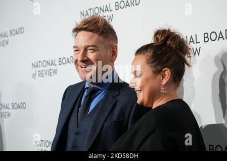 Kenneth Branagh and Lindsay Brunnock attend the National Board of Review annual awards gala at Cipriani 42nd Street on March 15, 2022 in New York City. (Photo by John Nacion/NurPhoto) Stock Photo
