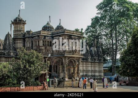 12 16 2007 Extiriar of  Hathisingh Jain temple, The temple blends the old Maru-Gurjara temple architecture style Ahmedabad, Gujarat , India Stock Photo