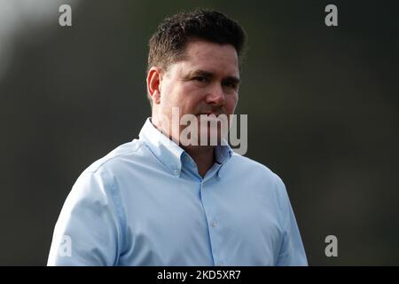 Marcus North, Durham Director of Cricket, looks on during the MCC University match between Durham UCCE and Durham County Cricket Club at The Racecourse, Durham City on Wednesday 23rd March 2022. (Photo by Will Matthews/MI News/NurPhoto) Stock Photo
