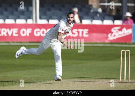 Essex's Shane Snater in bowling action during an Essex CCC Intra-Squad Friendly match at The Cloud County Ground at Chelmsford on 24th March 2022 (Photo by Action Foto Sport/NurPhoto) Stock Photo