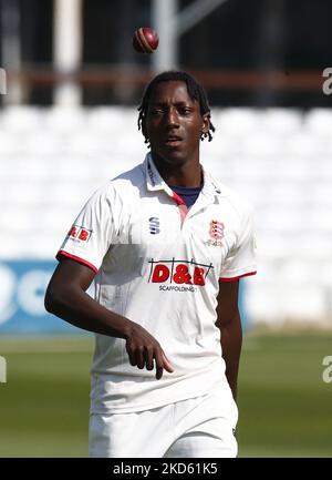 : Essex's Jamal Richards during an Essex CCC Intra-Squad Friendly match at The Cloud County Ground at Chelmsford on 24th March 2022 (Photo by Action Foto Sport/NurPhoto) Stock Photo