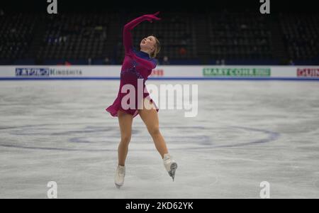 Lindsay Van Zundert from Netherlands during Womens final, at Sud de France Arena, Montpellier, France on March 25, 2022. (Photo by Ulrik Pedersen/NurPhoto) Stock Photo