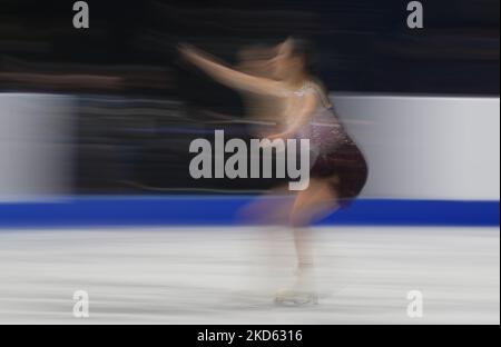 Young You from South Korea during Womens final, at Sud de France Arena, Montpellier, France on March 25, 2022. (Photo by Ulrik Pedersen/NurPhoto) Stock Photo