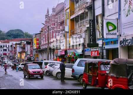 Traffic in the city of Kandy, Sri Lanka. (Photo by Creative Touch Imaging Ltd./NurPhoto) Stock Photo