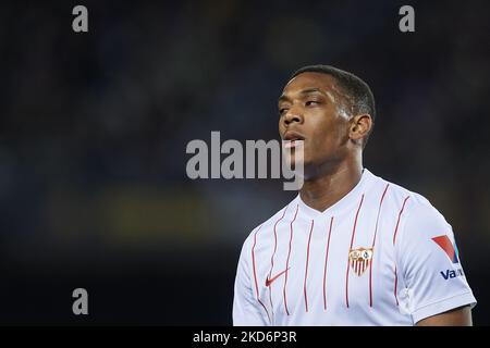 Anthony Martial of Sevilla during the La Liga Santander match between FC Barcelona and Sevilla FC at Camp Nou on April 3, 2022 in Barcelona, Spain. (Photo by Jose Breton/Pics Action/NurPhoto) Stock Photo