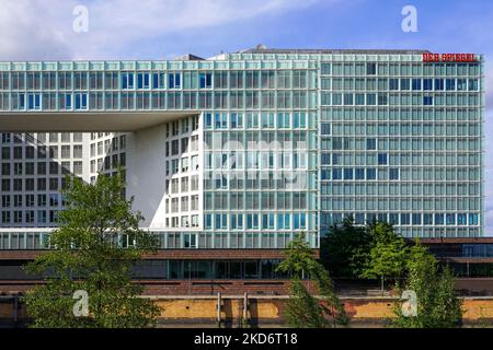 The 13-storey high-rise, 61-metre office building of the German news magazine Der Spiegel in Hamburg. Stock Photo