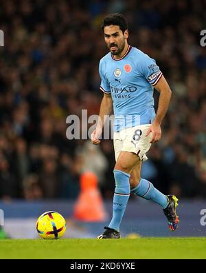 Manchester City's Ilkay Gundogan in action during the Premier League match at the Etihad Stadium, Manchester. Picture date: Saturday November 5, 2022. Stock Photo