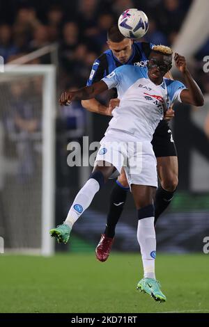 Andrea Masiello of Genoa CFC and Victor Osimhen of SSC Napoli