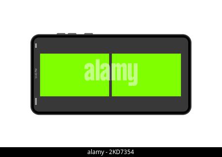 Phone call video template. Blank for inserting faces instead of chroma key Stock Vector