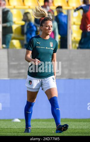 Martina Rosucci (Italy) during the FIFA World Cup 2023 Women's World Cup qualifiers - Italy vs Lituania on April 08, 2022 at the Ennio Tardini stadium in Parma, Italy (Photo by Fabio Fagiolini/LiveMedia/NurPhoto) Stock Photo