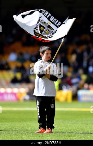 Port Vale mascots during the Sky Bet League 2 match between Port Vale and Oldham Athletic at Vale Park, Burslem on Saturday 9th April 2022. (Photo by Eddie Garvey/MI News/NurPhoto) Stock Photo