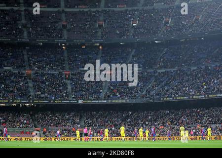 Match between FC Barcelona and Cadiz CF, corresponding to the week 32 of the Liga Santander, played at the Camp Nou Stadium, in Barcelona, on 18th April 2022. (Photo by Joan Valls/Urbanandsport /NurPhoto) Stock Photo