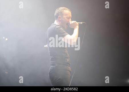 Concert by British band The Slow Readers Club, at SuperBock Arena, on April 21, 2022, Porto Portugal (Photo by Rita Franca/NurPhoto) Stock Photo