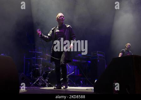 Concert by British band The Slow Readers Club, at SuperBock Arena, on April 21, 2022, Porto Portugal (Photo by Rita Franca/NurPhoto) Stock Photo