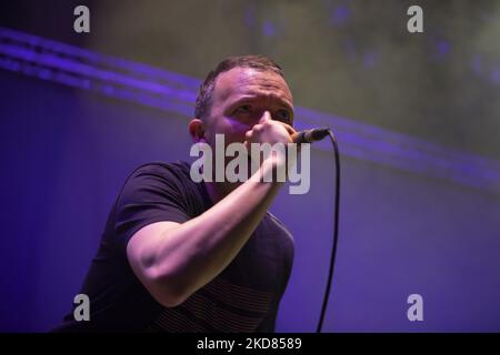 Concert by British band The Slow Readers Club, at SuperBock Arena, on April 21, 2022, Porto Portugal (Photo by Rita Franca/NurPhoto) Stock Photo